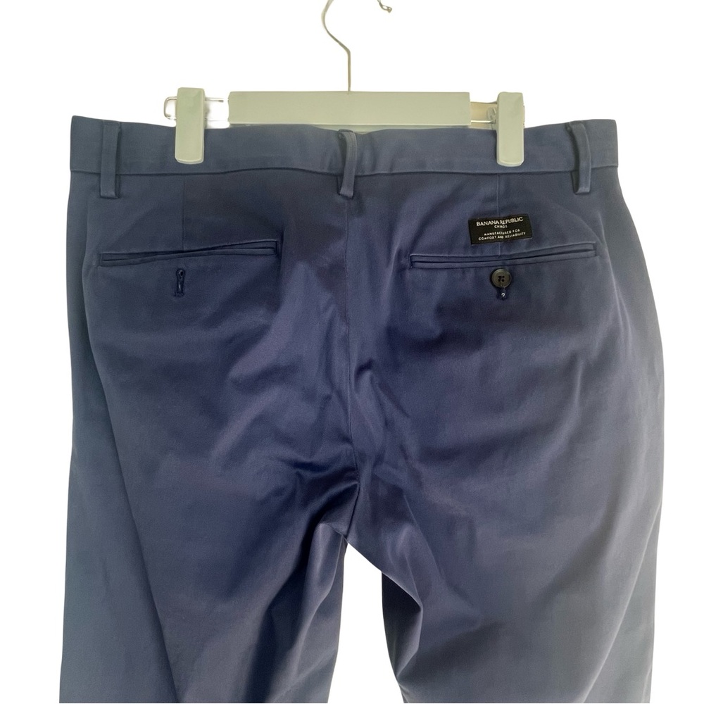 Banana Republic Aiden Slim Straight Chino Pants Navy Blue Men’s 33x29 - Picture 3 of 6